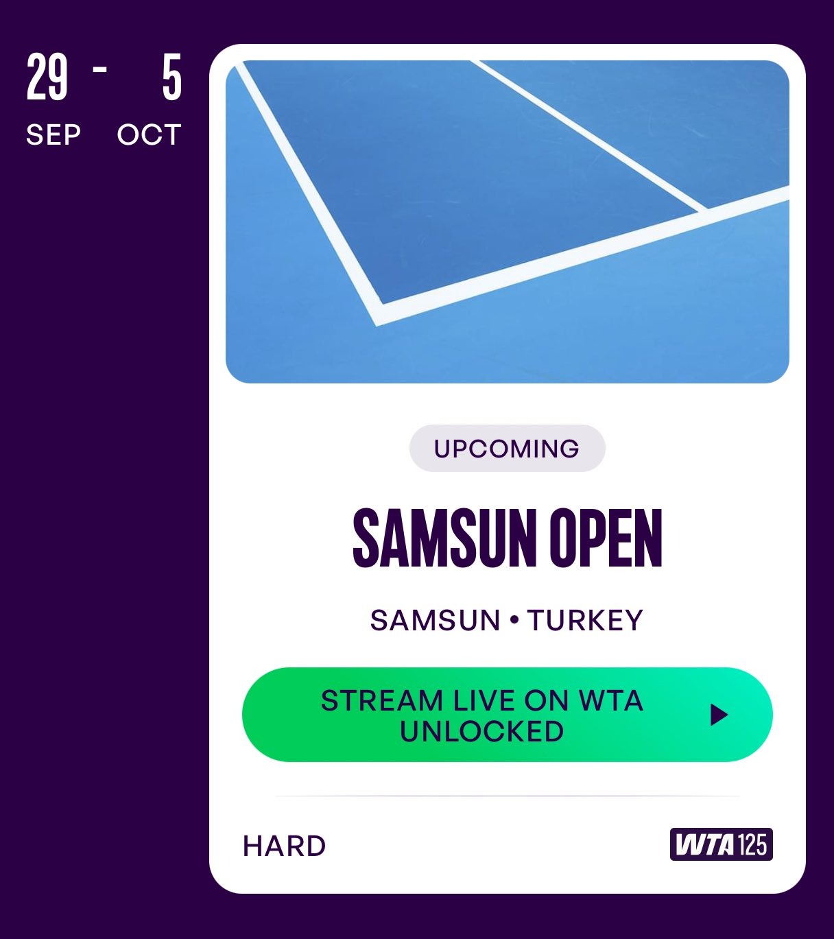 Samsun Uluslararası Açık WTA 125 Turnuvası 2025