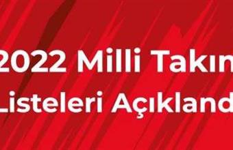 2022 Milli Takım Listeleri Açıklandı